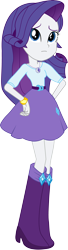 Size: 1525x5613 | Tagged: safe, artist:marcorois, rarity, human, equestria girls, belt, boots, clothes, female, geode of shielding, high heel boots, magical geodes, miniskirt, shoes, simple background, skirt, solo, transparent background, updated, vector