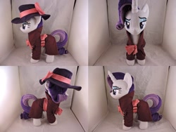 Size: 1597x1199 | Tagged: safe, artist:little-broy-peep, rarity, pony, detective rarity, irl, photo, plushie, solo