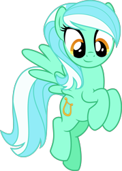 Size: 4000x5579 | Tagged: safe, artist:orin331, lyra heartstrings, pegasus, pony, absurd resolution, alternate hairstyle, alternate universe, cutie mark, dancerverse, female, flying, flyra, looking at you, mare, race swap, simple background, smiling, solo, spread wings, transparent background, vector