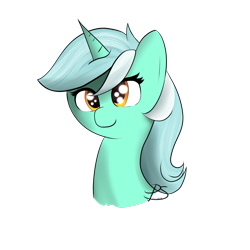 Size: 1024x1024 | Tagged: safe, artist:lyres-art, lyra heartstrings, pony, unicorn, bust, portrait, simple background, smiling, solo, transparent background