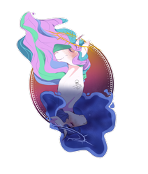 Size: 1280x1512 | Tagged: safe, artist:coffeisloveislife, princess celestia, princess luna, alicorn, pony, curved horn, duo, hoers, horn, royal sisters, simple background, transparent background