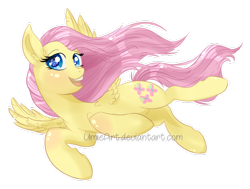 Size: 800x605 | Tagged: safe, artist:umieart, fluttershy, pegasus, pony, flying, solo