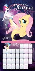 Size: 1280x2560 | Tagged: safe, fluttershy, princess skystar, queen novo, pony, seapony (g4), my little pony: the movie, calendar, seaponified, seapony fluttershy, species swap