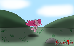 Size: 2357x1471 | Tagged: safe, artist:apocalypsetitan, pinkie pie, earth pony, pony, female, mare, pink coat, pink mane, solo