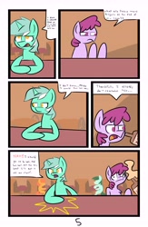 Size: 6742x10342 | Tagged: safe, artist:provolonepone, berry punch, berryshine, lyra heartstrings, pony, unicorn, comic:lyra's verse, absurd resolution, cider, comic, dialogue, generic pony, team fortress 2