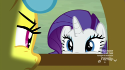 Size: 1920x1080 | Tagged: safe, screencap, lemon hearts, rarity, pony, unicorn, the ending of the end, cute, peeking, squint