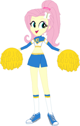 Size: 367x581 | Tagged: safe, artist:selenaede, artist:wolf, fluttershy, equestria girls, alternate hairstyle, base used, cheerleader, cheerleader outfit, clothes, converse, cute, pom pom, ponytail, shoes, skirt, sneakers, socks