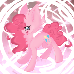 Size: 1000x1000 | Tagged: safe, artist:stardrawthepony, pinkie pie, pony, impossibly large ears, neck fluff, solo