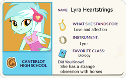 Size: 512x318 | Tagged: safe, edit, lyra heartstrings, equestria girls, counter-humie, eqg profiles, humie, solo, text