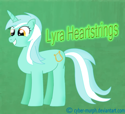 Size: 1360x1233 | Tagged: safe, artist:cyber-murph, lyra heartstrings, adorable face, cute, lyrabetes, signature, smiling, solo