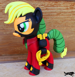 Size: 2691x2760 | Tagged: safe, artist:lostinthetrees, applejack, mistress marevelous, earth pony, pony, power ponies (episode), craft, photo, power ponies, sculpture, solo, traditional art