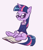 Size: 400x468 | Tagged: safe, artist:baekgup, derpibooru import, twilight sparkle, pony, unicorn, adorkable, book, clothes, cute, dork, female, glasses, looking at you, mare, simple background, smiling, solo, white background