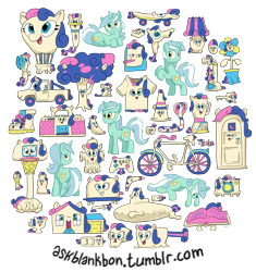 Size: 5512x5864 | Tagged: safe, artist:docwario, bon bon, lyra heartstrings, sweetie drops, cobra, mouse, pony, snake, absurd resolution, ask, askblankbon, banana, basketball net, bicycle, bonafied, bonpun, boomerang, car, carified, design, fire hydrant, food, hair dryer, hot air balloon, house, hurr durr, lamp, longbon, shirt design, simple background, skateboard, skull, submarine, traffic cone, transformation, transparent background, tree, truck, tumblr, wat