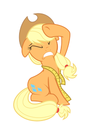 Size: 2202x3184 | Tagged: safe, artist:royalshine, applejack, rarity, earth pony, pony, unicorn, magical mystery cure, solo, swapped cutie marks