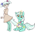 Size: 989x900 | Tagged: safe, artist:moronsonofboron, lyra heartstrings, oc, oc:hope, satyr, brushie, female, mother and child, mother and daughter, offspring, parent and child, parent:lyra heartstrings, simple background, transparent background