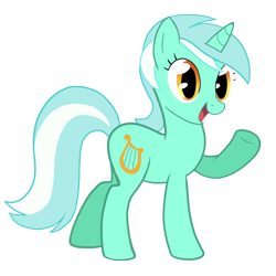 Size: 900x900 | Tagged: safe, artist:epicgaara, lyra heartstrings, pony, unicorn, female, mare, raised hoof, simple background, smiling, solo, transparent background, vector