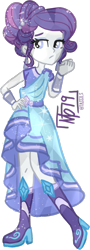 Size: 511x1423 | Tagged: safe, artist:tassji-s, rarity, human, equestria girls, crystallized, simple background, solo, transparent background