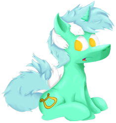 Size: 4203x4496 | Tagged: safe, artist:vinylvortex, lyra heartstrings, pony, unicorn, absurd file size, absurd resolution, female, mare, simple background, sitting, solo, transparent background