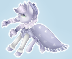 Size: 1477x1200 | Tagged: safe, artist:nelly250, applejack, spirit of hearth's warming past, earth pony, pony, a hearth's warming tail, braid, clothes, dress, solo