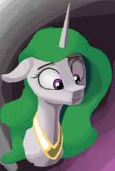 Size: 873x1296 | Tagged: safe, artist:tg1117, princess celestia, alicorn, pony, female, mare, missing accessory, solo