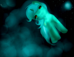 Size: 900x700 | Tagged: safe, artist:pipomanager-mimmi, lyra heartstrings, pony, crying, floating, moon, night, night sky, sky, solo