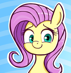 Size: 1581x1621 | Tagged: safe, artist:mrtankhill, fluttershy, pegasus, pony, bust, cute, female, portrait, shyabetes, smiling, solo