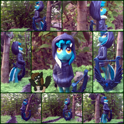 Size: 5000x5000 | Tagged: safe, artist:hampony, lyra heartstrings, pony, unicorn, fanfic:background pony, absurd resolution, bipedal, clothes, craft, figure, handmade, irl, lyre, photo, sculpture, solo, traditional art, tree