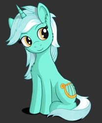 Size: 1000x1200 | Tagged: safe, artist:negasun, lyra heartstrings, pony, unicorn, female, mare, simple background, smiling, solo