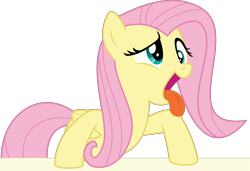 Size: 6087x4155 | Tagged: safe, artist:jhayarr23, fluttershy, pegasus, pony, discordant harmony, absurd resolution, simple background, solo, tongue out, transparent background