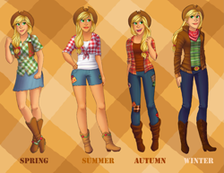 Size: 2349x1813 | Tagged: safe, artist:starvampiress13, applejack, human, humanized, outfit