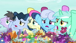 Size: 1280x720 | Tagged: safe, screencap, bon bon, lyra heartstrings, sweetie drops, pony, it isn't the mane thing about you