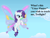 Size: 918x702 | Tagged: safe, edit, edited screencap, screencap, rarity, pony, unicorn, g1, sonic rainboom (episode), cropped, cute, g1 to g4, generation leap, glimmer wings, implied twilight sparkle, raribetes, speech, wings