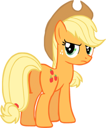 Size: 753x904 | Tagged: safe, artist:flutterflyraptor, applejack, earth pony, pony, plot, simple background, solo, transparent background, vector