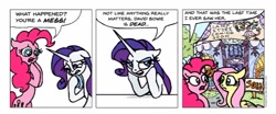 Size: 990x413 | Tagged: safe, artist:gingerfoxy, fluttershy, pinkie pie, rarity, pegasus, pony, unicorn, pony comic generator, carousel boutique, comic, crying, discord lamp
