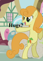 Size: 512x720 | Tagged: safe, edit, edited screencap, screencap, carrot top, golden harvest, lyra heartstrings, the ticket master, bipedal, bronybait, cropped