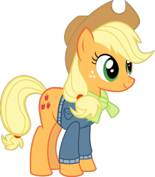 Size: 6104x6989 | Tagged: safe, artist:pink1ejack, applejack, earth pony, pony, tanks for the memories, absurd resolution, clothes, cowboy hat, female, freckles, hat, jacket, mare, simple background, solo, stetson, transparent background, vector