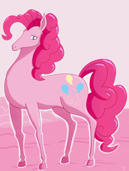 Size: 3000x4000 | Tagged: safe, artist:chronodia, pinkie pie, earth pony, pony, high res, solo, style emulation, the last unicorn