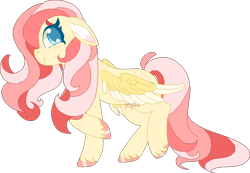 Size: 678x469 | Tagged: safe, artist:itsrenhana, fluttershy, pegasus, pony, cute, shyabetes, simple background, solo, transparent background