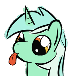 Size: 640x675 | Tagged: safe, artist:phat_guy, derpibooru exclusive, lyra heartstrings, pony, unicorn, :p, bust, female, mare, portrait, reaction image, silly, simple background, solo, tongue out, transparent background