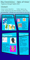 Size: 2048x4012 | Tagged: safe, artist:gamer-shy, princess celestia, queen chrysalis, alicorn, changeling, changeling queen, pony, comic sans, commission info