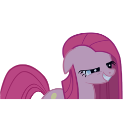 Size: 5000x5000 | Tagged: safe, artist:dolphers, pinkie pie, earth pony, pony, absurd resolution, female, lidded eyes, mare, pinkamena diane pie, rapeface, simple background, smiling, smirk, solo, transparent background, vector