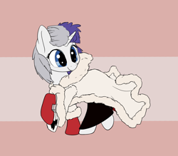 Size: 1876x1640 | Tagged: safe, artist:whiskeypanda, rarity, pony, unicorn, the last problem, /mlp/, 101 dalmatians, alternate hairstyle, clothes, cosplay, costume, drawthread, dress, gloves, handbag, mantle, older, ponified, simple background