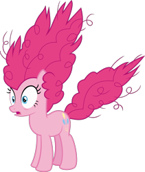 Size: 3000x3561 | Tagged: safe, artist:sollace, pinkie pie, pony, honest apple, .svg available, messy mane, open mouth, shocked, simple background, solo, transparent background, vector