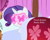 Size: 740x592 | Tagged: safe, edit, edited screencap, screencap, rarity, pony, unicorn, for whom the sweetie belle toils, bed, cropped, cute, four-post bed, raribetes, sleep mask, sleeping, text