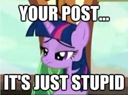 Size: 476x355 | Tagged: safe, derpibooru import, screencap, twilight sparkle, image macro, meme, solo