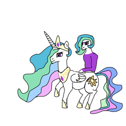 Size: 1024x1024 | Tagged: safe, artist:laupin, princess celestia, human, pony, humalos, melted