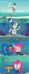 Size: 638x1595 | Tagged: safe, bon bon, lyra heartstrings, pinkie pie, sweetie drops, timber spruce, pony, better together, equestria girls, turf war, lifeguard timber, spongebob squarepants, texas (spongebob episode), watermark