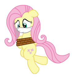 Size: 4689x5000 | Tagged: safe, artist:darkstorm619, fluttershy, pegasus, pony, semi-anthro, absurd resolution, arm behind back, bondage, bound and gagged, cloth gag, damsel in distress, floppy ears, gag, rope, rope bondage, simple background, solo, tied up, transparent background, worried