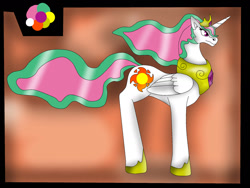 Size: 1280x960 | Tagged: safe, alternate version, princess celestia, alicorn, pony, simple background, solo