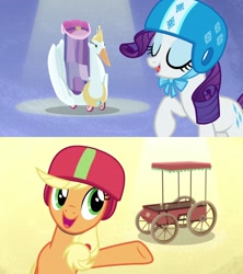 Size: 1920x2160 | Tagged: safe, screencap, applejack, rarity, earth pony, pony, unicorn, the cart before the ponies